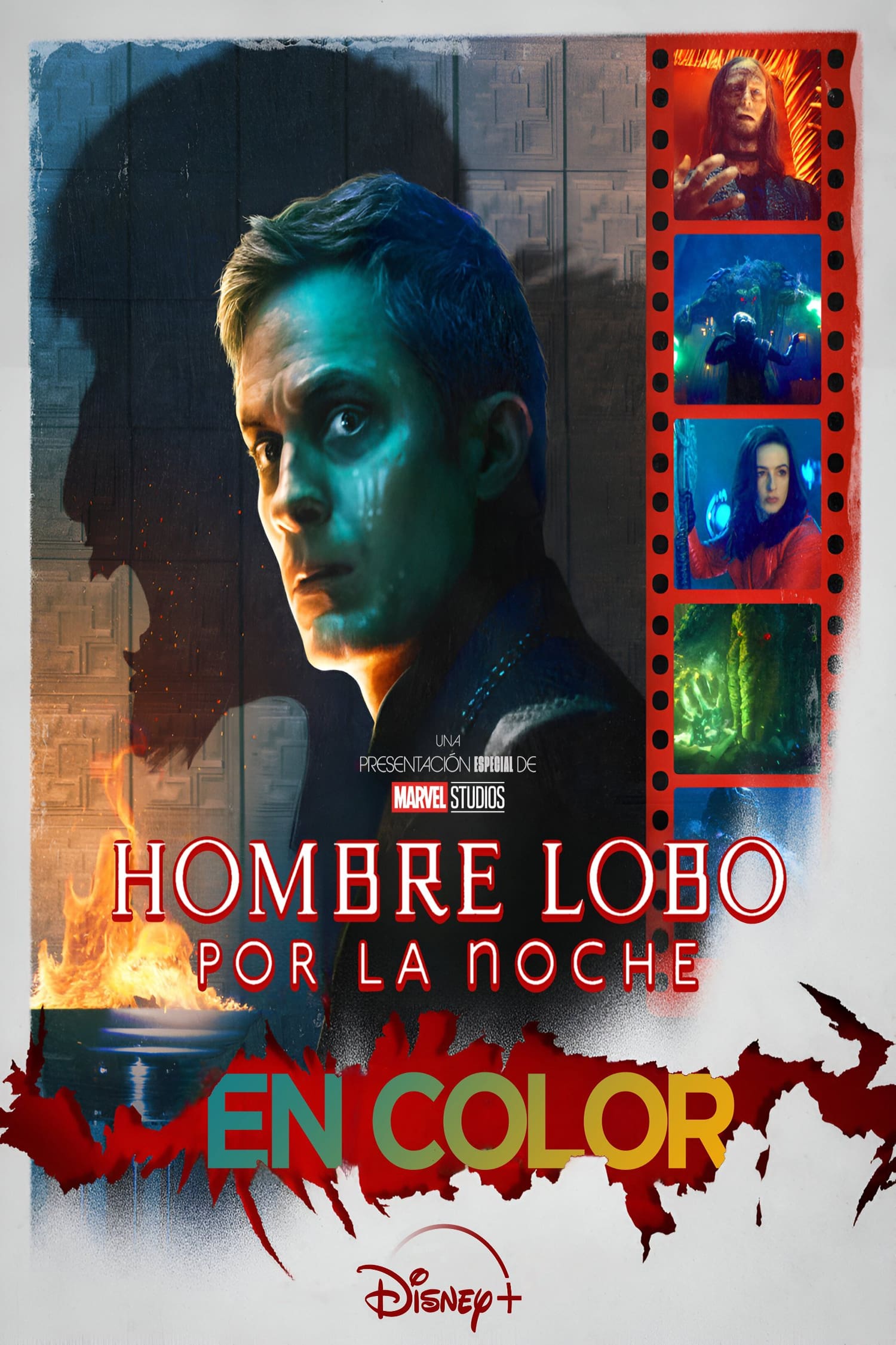 Hombre Lobo Por La Noche A Color